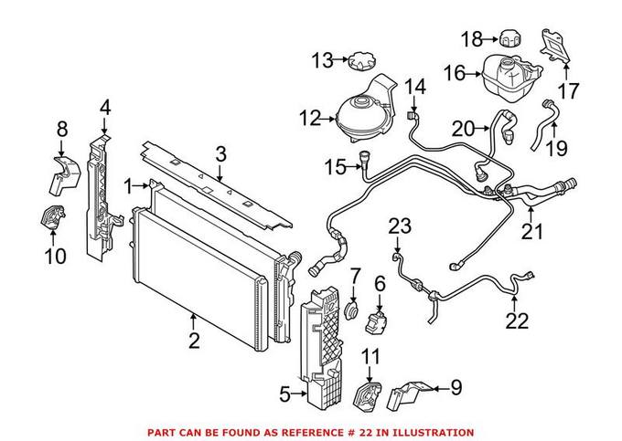 BMW Radiator Coolant Hose - Upper 17127640821